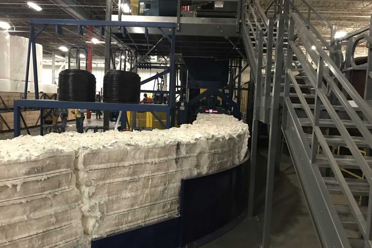 Harris American Co. Baler Making Bales Of Paper